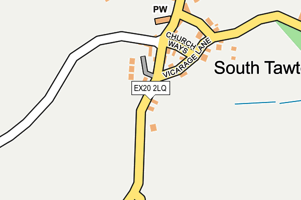 EX20 2LQ map - OS OpenMap – Local (Ordnance Survey)