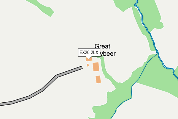 EX20 2LX map - OS OpenMap – Local (Ordnance Survey)
