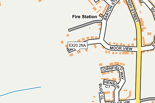 EX20 2NA map - OS OpenMap – Local (Ordnance Survey)