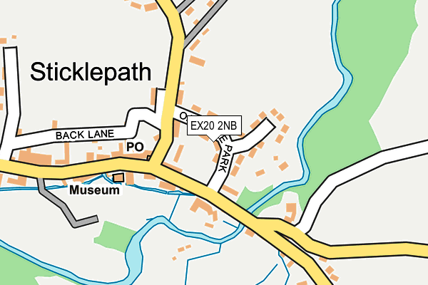 EX20 2NB map - OS OpenMap – Local (Ordnance Survey)