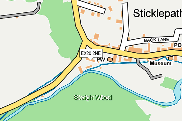 EX20 2NE map - OS OpenMap – Local (Ordnance Survey)