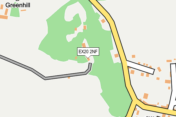 EX20 2NF map - OS OpenMap – Local (Ordnance Survey)