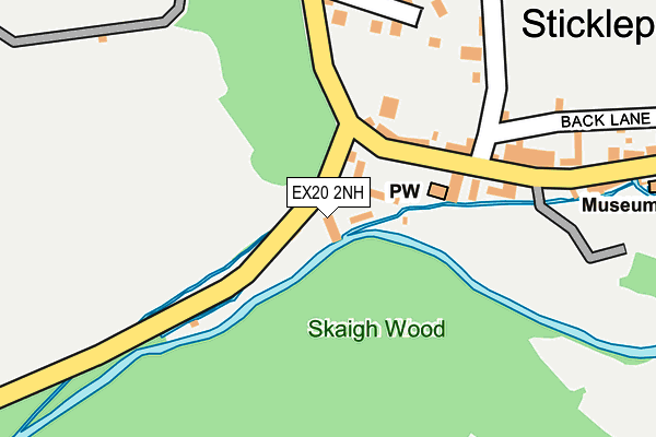 EX20 2NH map - OS OpenMap – Local (Ordnance Survey)