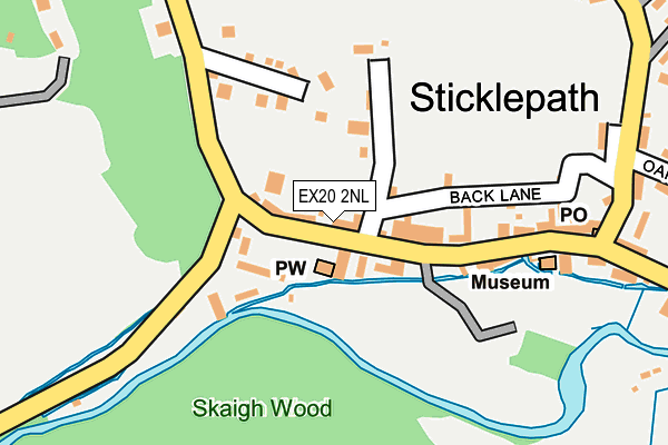 EX20 2NL map - OS OpenMap – Local (Ordnance Survey)