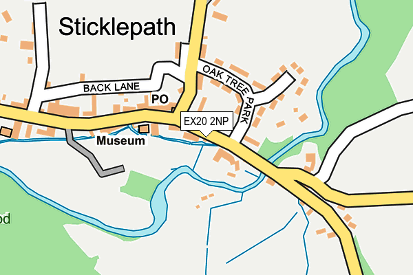 EX20 2NP map - OS OpenMap – Local (Ordnance Survey)