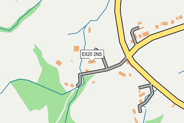EX20 2NS map - OS OpenMap – Local (Ordnance Survey)