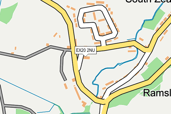 EX20 2NU map - OS OpenMap – Local (Ordnance Survey)