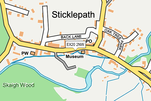 EX20 2NW map - OS OpenMap – Local (Ordnance Survey)