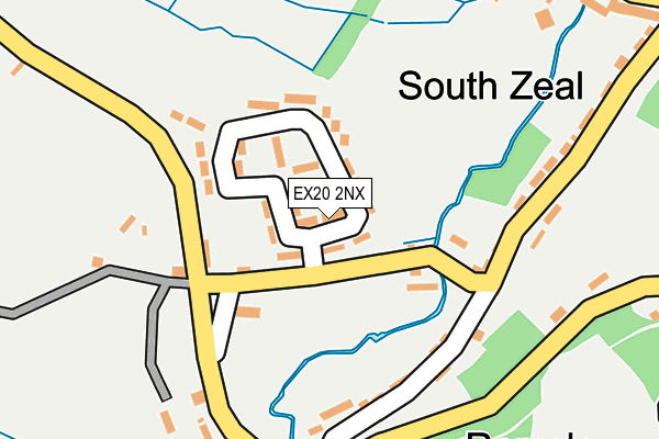 EX20 2NX map - OS OpenMap – Local (Ordnance Survey)