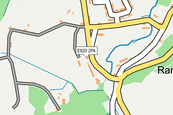 EX20 2PA map - OS OpenMap – Local (Ordnance Survey)