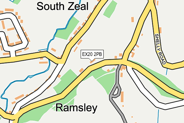 EX20 2PB map - OS OpenMap – Local (Ordnance Survey)