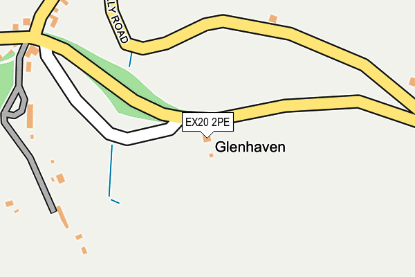 EX20 2PE map - OS OpenMap – Local (Ordnance Survey)