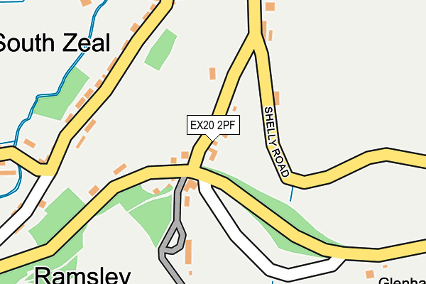 EX20 2PF map - OS OpenMap – Local (Ordnance Survey)