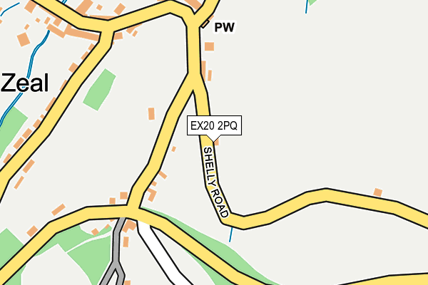 EX20 2PQ map - OS OpenMap – Local (Ordnance Survey)