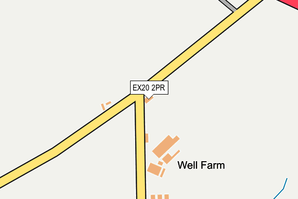 EX20 2PR map - OS OpenMap – Local (Ordnance Survey)