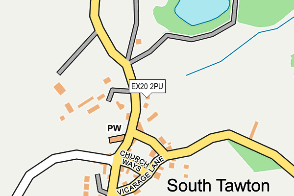 EX20 2PU map - OS OpenMap – Local (Ordnance Survey)