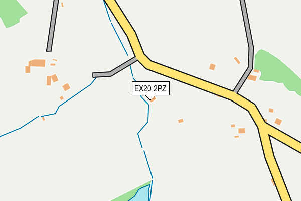 EX20 2PZ map - OS OpenMap – Local (Ordnance Survey)