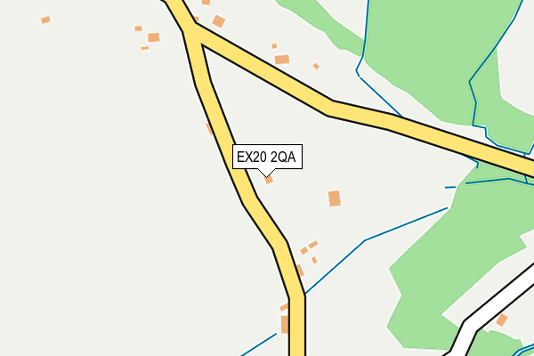 EX20 2QA map - OS OpenMap – Local (Ordnance Survey)