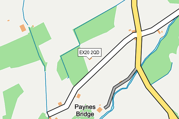 EX20 2QD map - OS OpenMap – Local (Ordnance Survey)