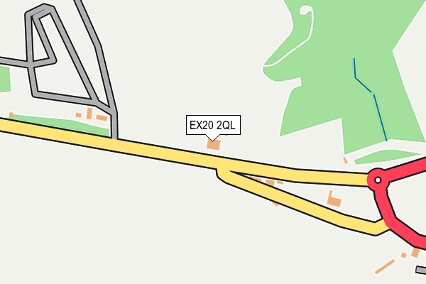 EX20 2QL map - OS OpenMap – Local (Ordnance Survey)