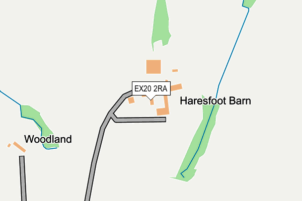 EX20 2RA map - OS OpenMap – Local (Ordnance Survey)