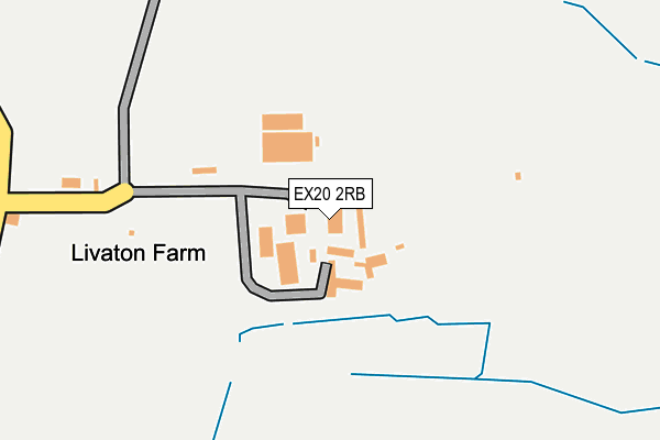 EX20 2RB map - OS OpenMap – Local (Ordnance Survey)