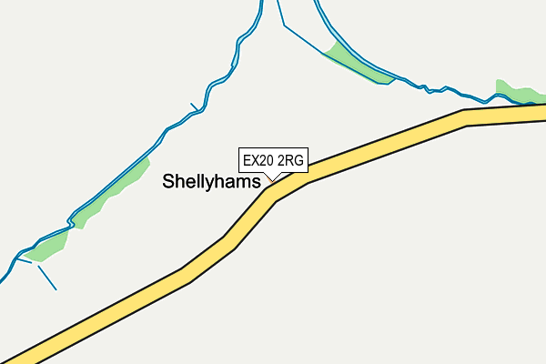 EX20 2RG map - OS OpenMap – Local (Ordnance Survey)