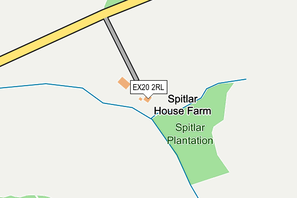 EX20 2RL map - OS OpenMap – Local (Ordnance Survey)