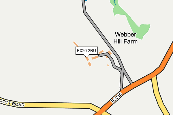 EX20 2RU map - OS OpenMap – Local (Ordnance Survey)