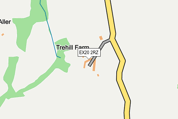 EX20 2RZ map - OS OpenMap – Local (Ordnance Survey)