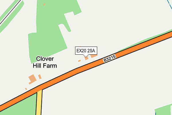 EX20 2SA map - OS OpenMap – Local (Ordnance Survey)