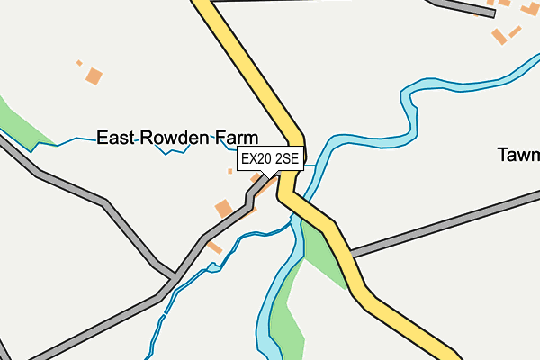 EX20 2SE map - OS OpenMap – Local (Ordnance Survey)