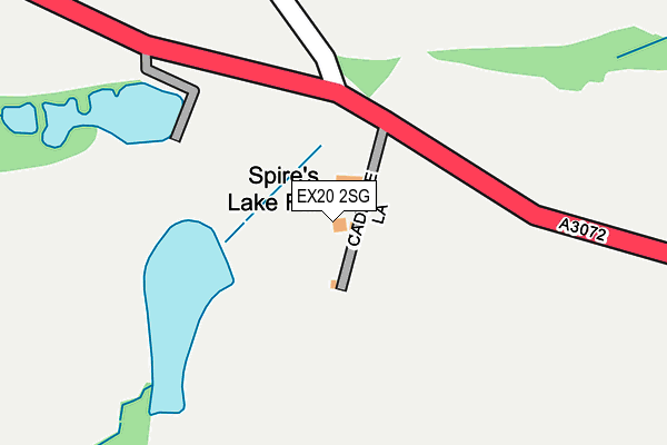 EX20 2SG map - OS OpenMap – Local (Ordnance Survey)