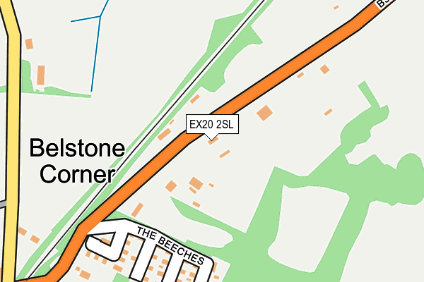 EX20 2SL map - OS OpenMap – Local (Ordnance Survey)