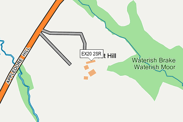 EX20 2SR map - OS OpenMap – Local (Ordnance Survey)