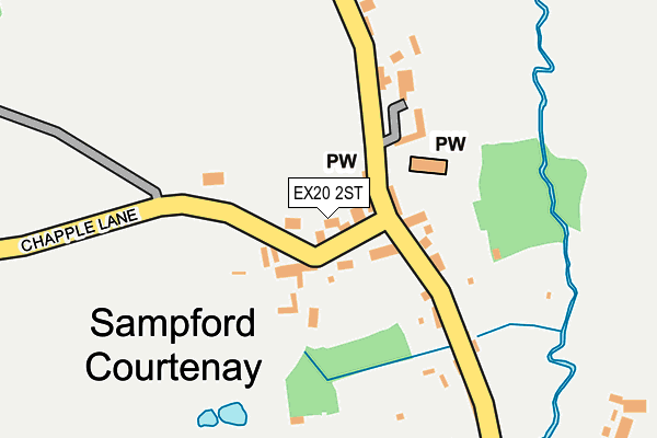 EX20 2ST map - OS OpenMap – Local (Ordnance Survey)