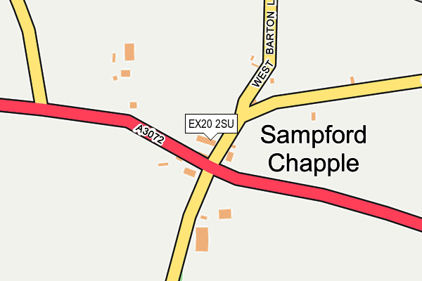 EX20 2SU map - OS OpenMap – Local (Ordnance Survey)