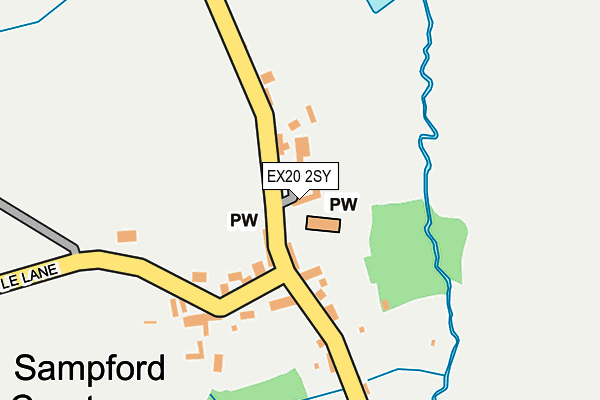 EX20 2SY map - OS OpenMap – Local (Ordnance Survey)