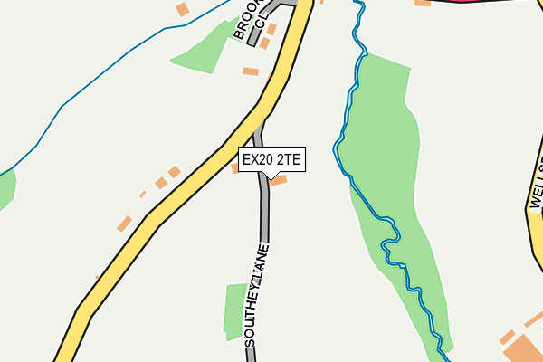 EX20 2TE map - OS OpenMap – Local (Ordnance Survey)