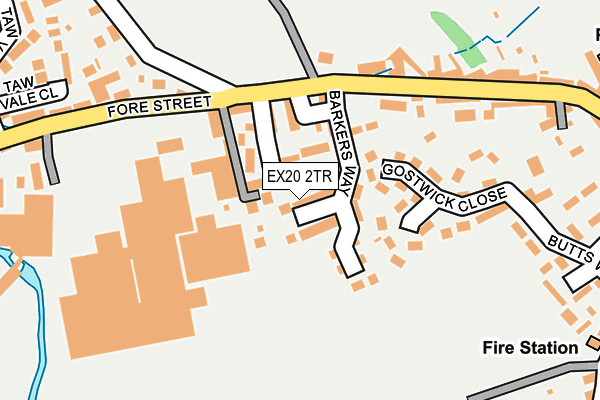 EX20 2TR map - OS OpenMap – Local (Ordnance Survey)