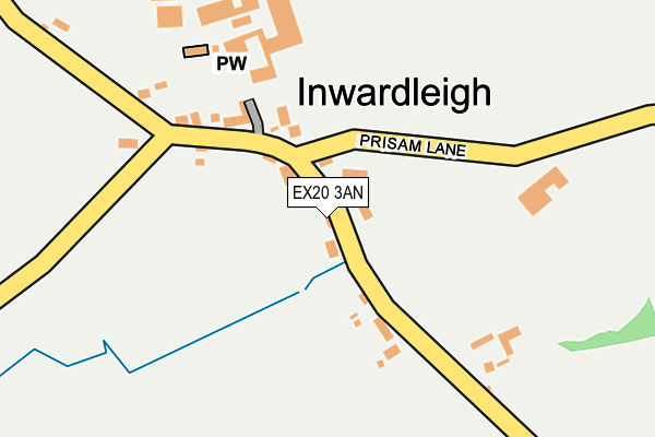 EX20 3AN map - OS OpenMap – Local (Ordnance Survey)