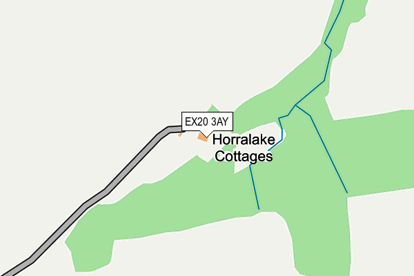 EX20 3AY map - OS OpenMap – Local (Ordnance Survey)