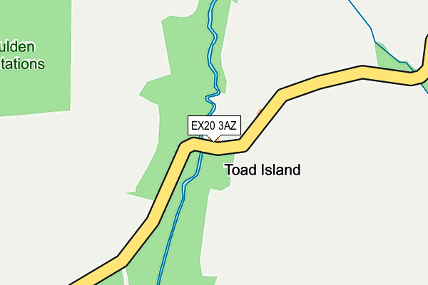 EX20 3AZ map - OS OpenMap – Local (Ordnance Survey)
