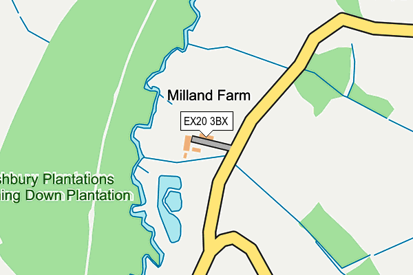 EX20 3BX map - OS OpenMap – Local (Ordnance Survey)