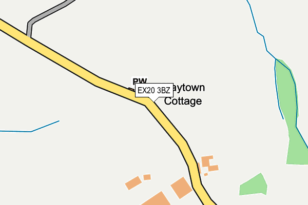 EX20 3BZ map - OS OpenMap – Local (Ordnance Survey)