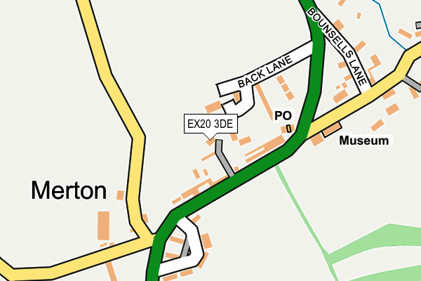 EX20 3DE map - OS OpenMap – Local (Ordnance Survey)