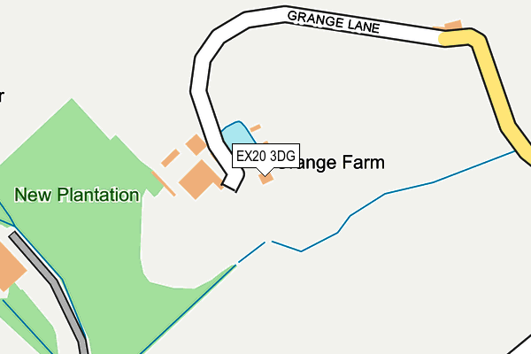 EX20 3DG map - OS OpenMap – Local (Ordnance Survey)