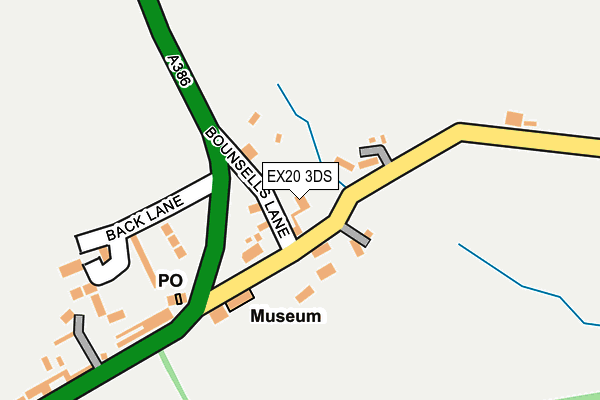 EX20 3DS map - OS OpenMap – Local (Ordnance Survey)