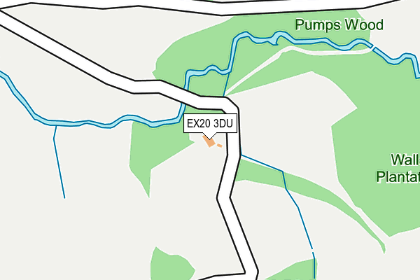 EX20 3DU map - OS OpenMap – Local (Ordnance Survey)