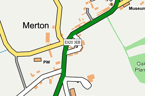 EX20 3EB map - OS OpenMap – Local (Ordnance Survey)